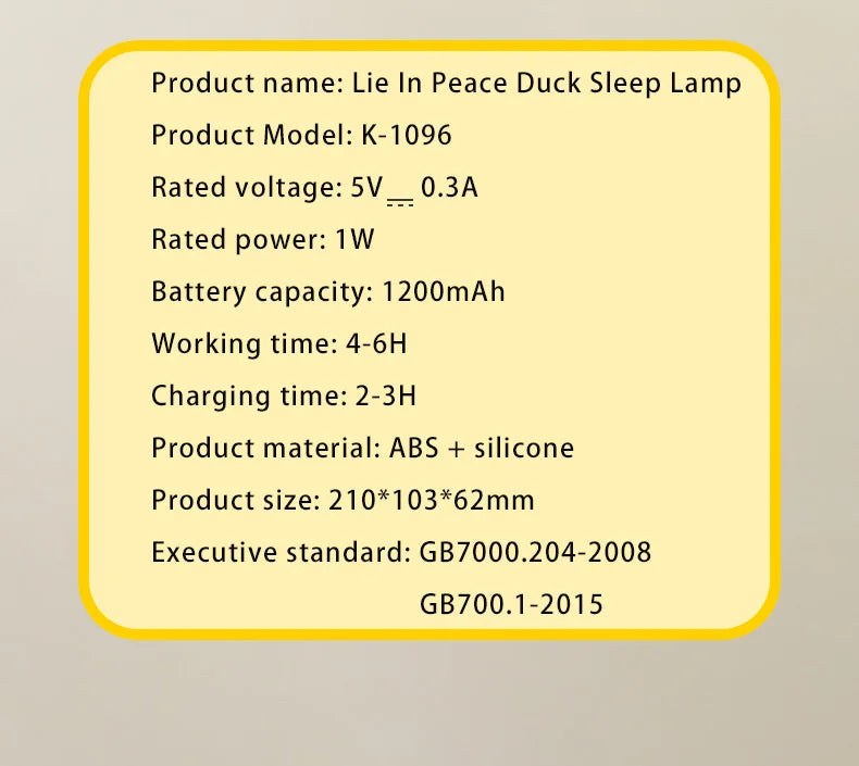 Cute Duck-Shaped Rechargeable Night Light for Kids - Soft Lamp & Portable Decoration - Ideal Child Gift for Cozy Atmosphere in N