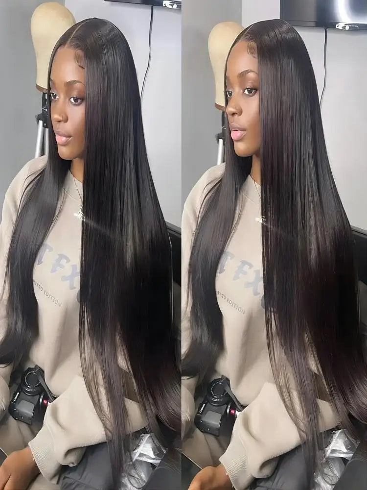 50inch HD Lace Straight Human Hair Lace Front Wig