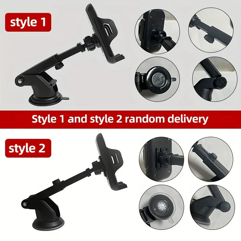 TRUSTY Car Dashboard Phone Holder Suction Cup Telescopic Rod Universal