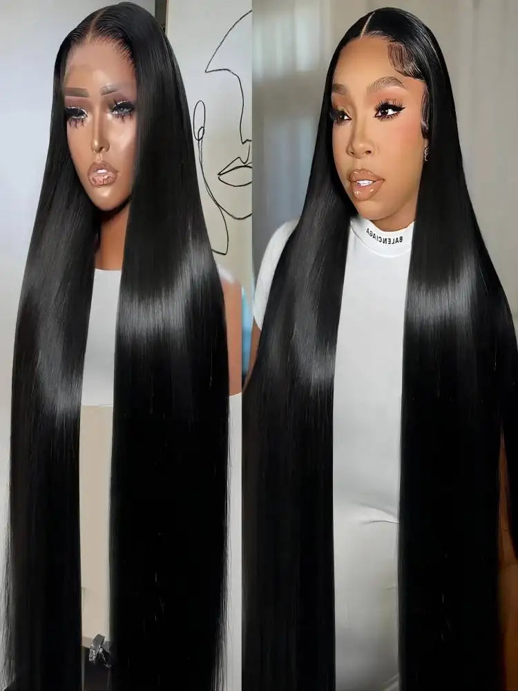 50inch HD Lace Straight Human Hair Lace Front Wig