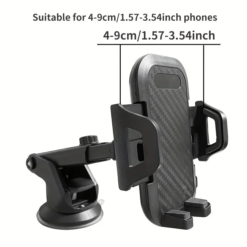 TRUSTY Car Dashboard Phone Holder Suction Cup Telescopic Rod Universal