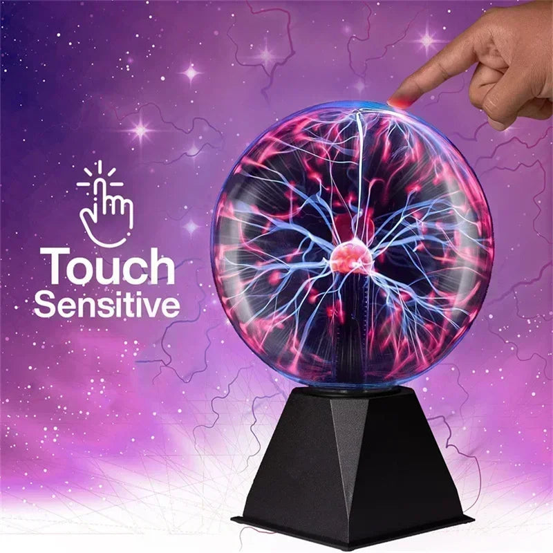 Novelty Magic Crystal Plasma Ball Touch Lamp 3/4/5/6/8Inch LED Night