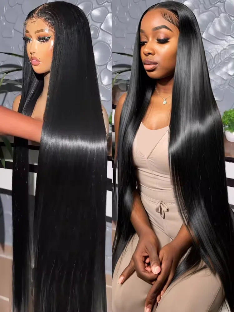 50inch HD Lace Straight Human Hair Lace Front Wig