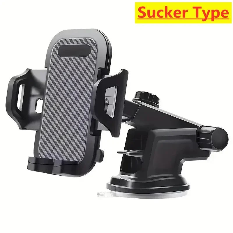 TRUSTY Car Dashboard Phone Holder Suction Cup Telescopic Rod Universal