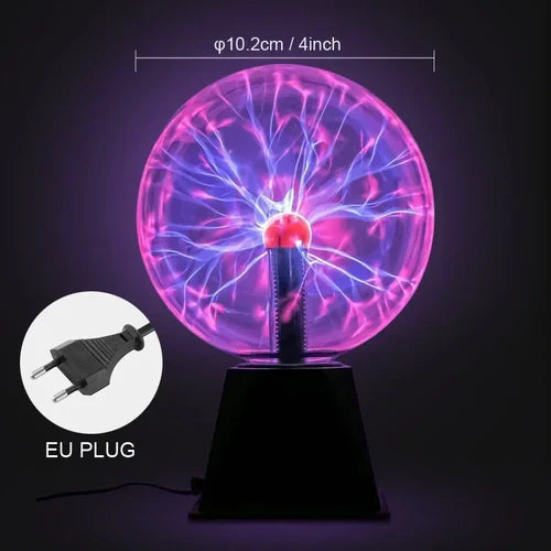 Novelty Magic Crystal Plasma Ball Touch Lamp 3/4/5/6/8Inch LED Night