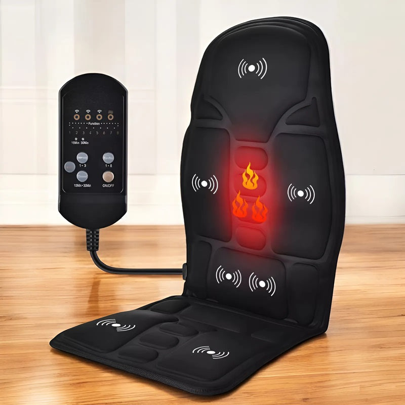 Electric Massage Chair Pad with Soothing Heat Therapy – Ideal for Home & Car